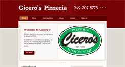 Desktop Screenshot of cicerospizzeria.com