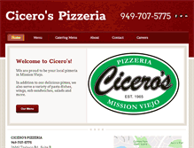 Tablet Screenshot of cicerospizzeria.com